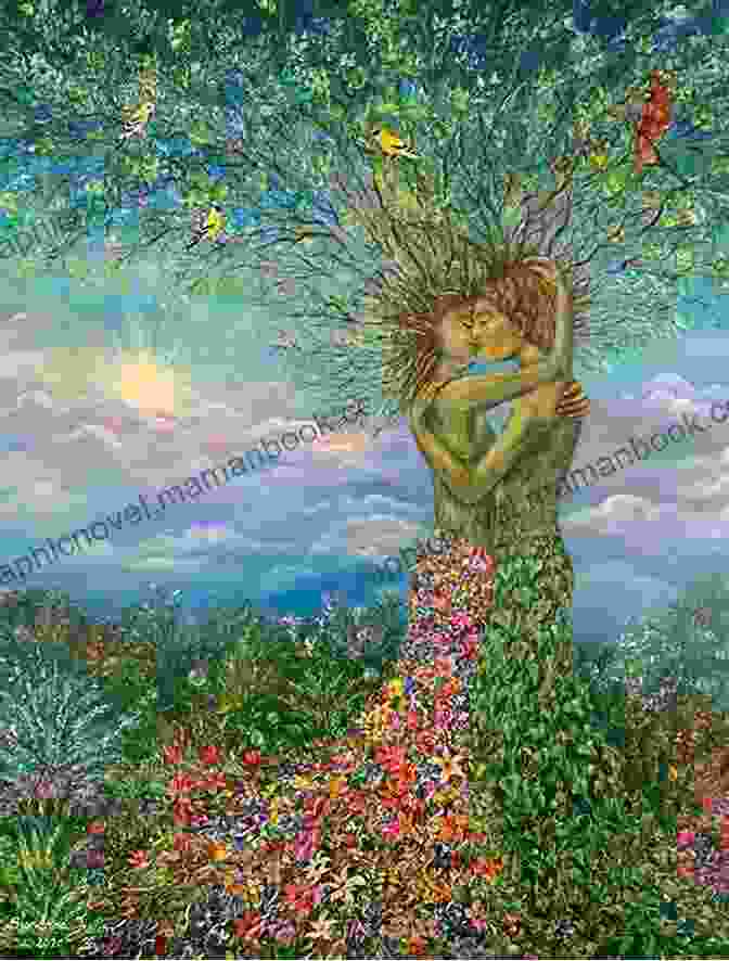 A Beautiful Painting Depicting A Couple In A Garden, Surrounded By Lush Greenery And Flowers, Representing The Intimacy And Love Explored In The Song Of Songs New Version. The Song Of Songs: A New Version