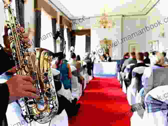 A Saxophonist Playing At A Wedding Ceremony. Wedding March Mendelssohn Alto Saxophone Solo With Piano Accompaniment * Easy Intermediate Sheet Music : Beautiful Classical Song For Saxophonists * Wedding Ceremony * Audio Online * BIG Notes