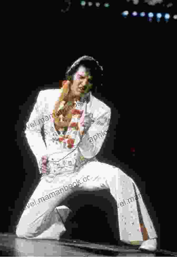 Elvis Presley In A White Jumpsuit With A Red Cape, Performing On Stage In Las Vegas. Joe Louis: The King As A Middle Aged Man (Singles Classic)