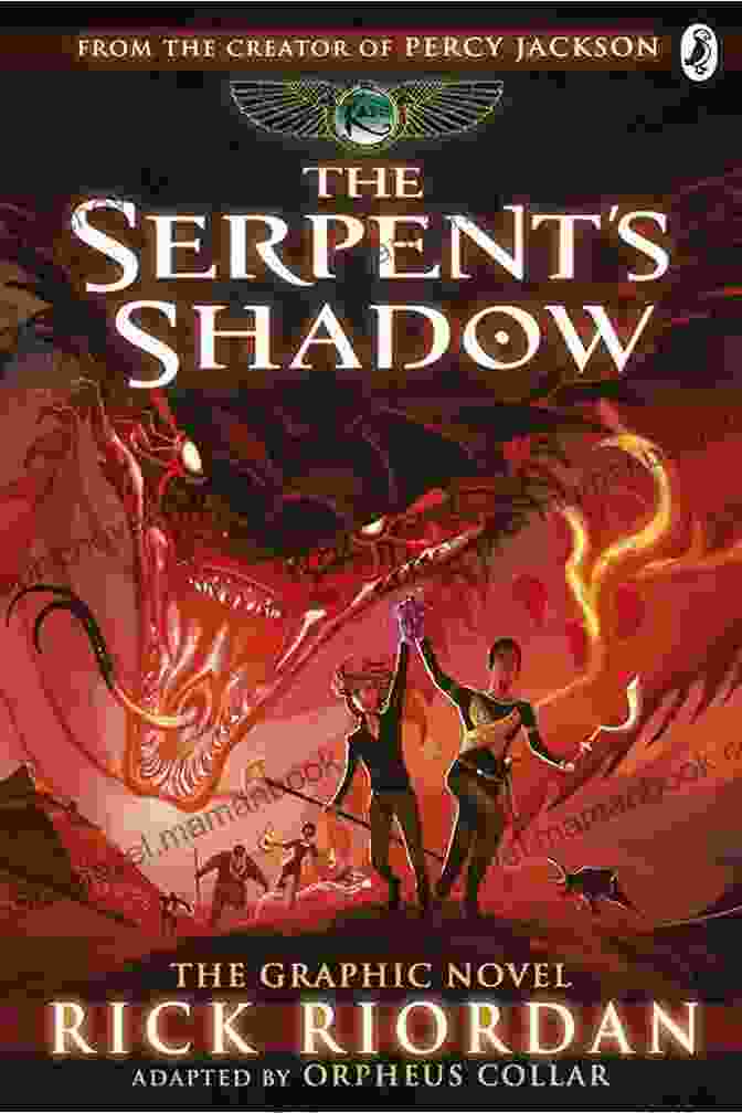 The Kane Chronicles Three The Serpent Shadow Book Cover Featuring Sadie And Carter Kane Standing Side By Side, Surrounded By Hieroglyphs And Egyptian Motifs The Kane Chronicles Three: The Serpent S Shadow