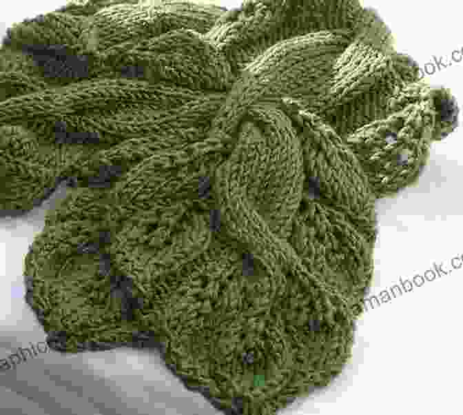 Twisted Vine Neckwarmer Hand Knitting Pattern Worn Twisted Vine Neckwarmer Hand Knitting Pattern